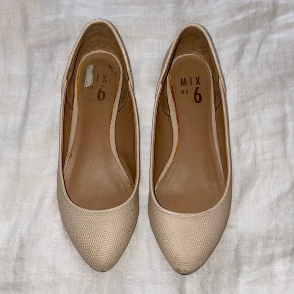 mix no. 6 tan faux leather flats in tan - Picture 2 of 7